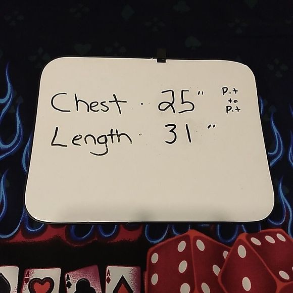 Stylo Las Vegas Gambling Dice Cards Blue Fire All Over Print Button Up Lg Shirt - Picture 10 of 10